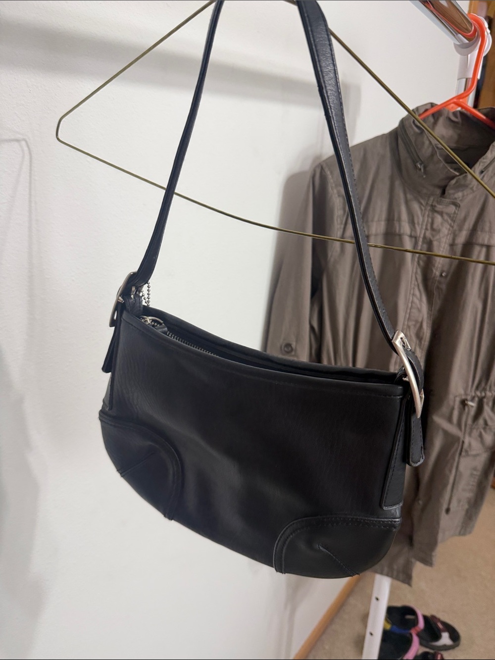 Coach Black Leather Shoulder Bag